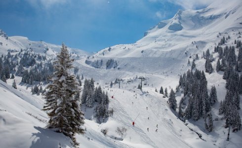 Ski piste in Portes Du Soleil, France